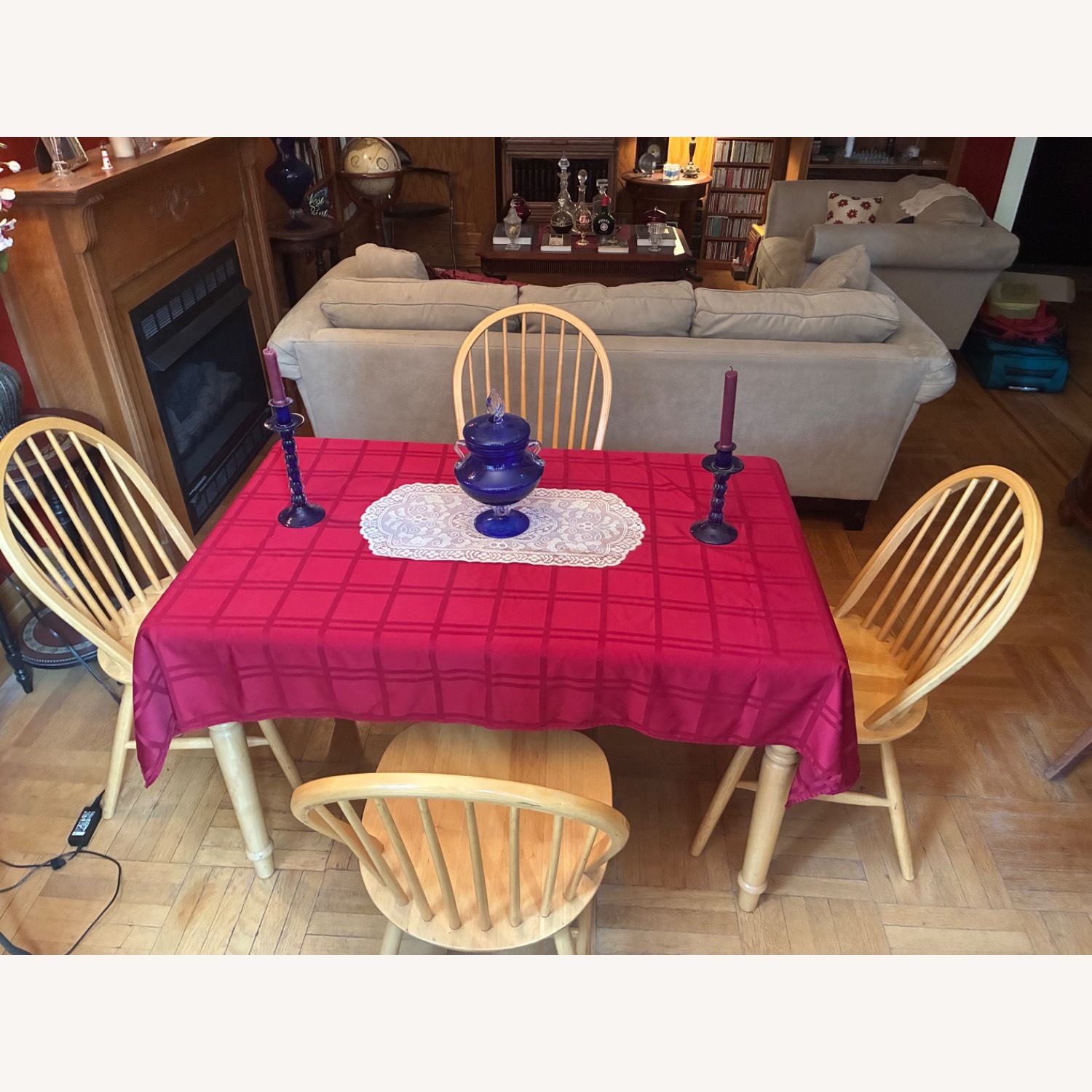 Light Brown Wood Dining Table - image-3