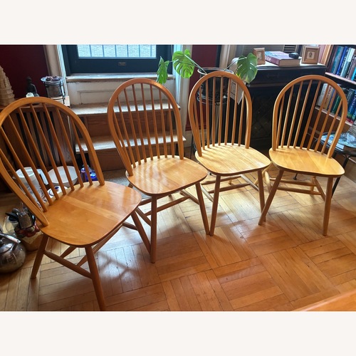 Used Light Brown Wood Vintage Dining Chairs for sale on AptDeco