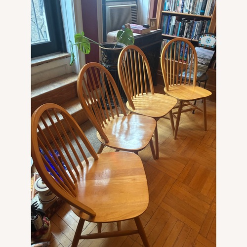 Used Light Brown Wood Vintage Dining Chairs for sale on AptDeco