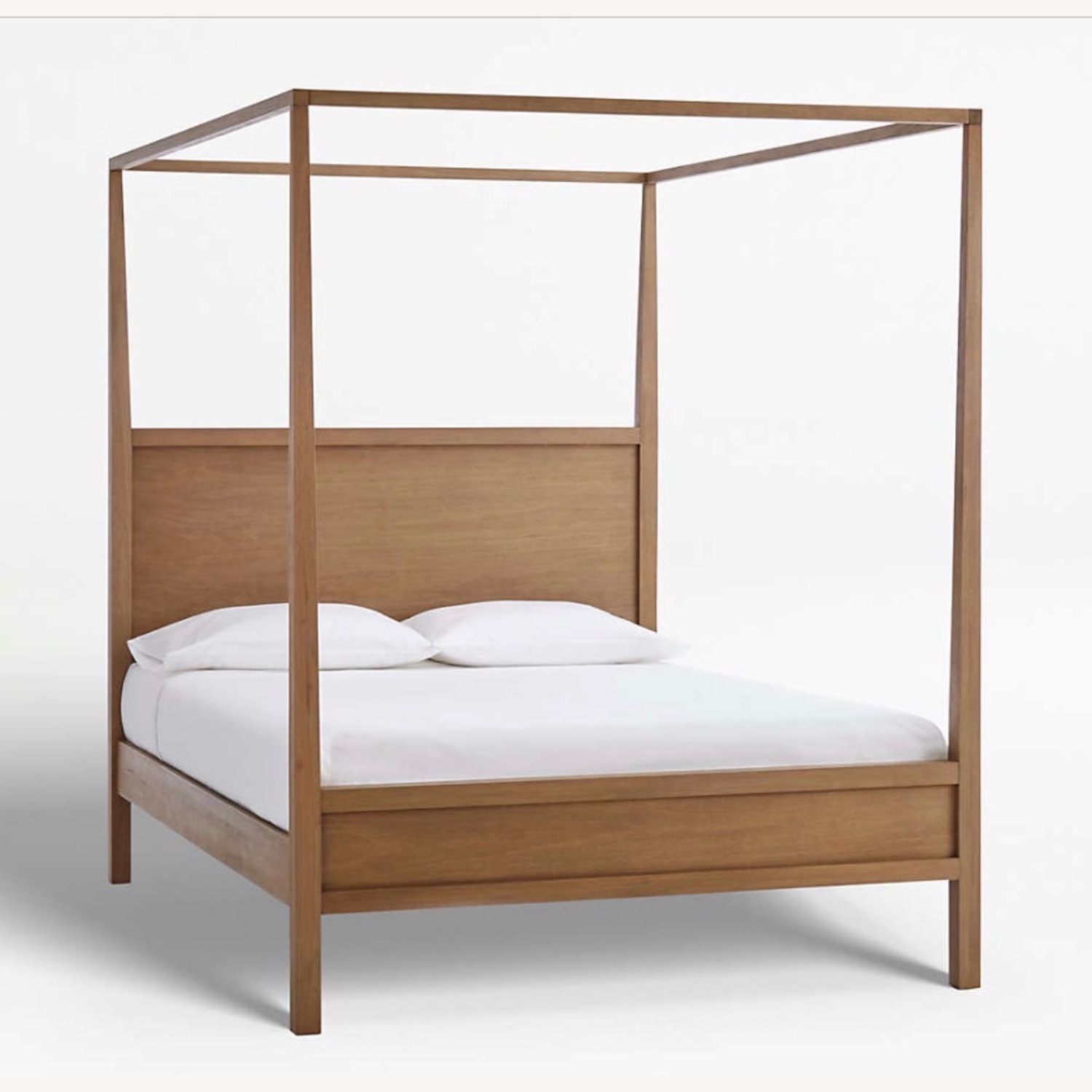 Crate & Barrel Keane Solid Driftwood Queen Canopy Bed - image-2
