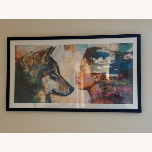 Used Yooyu Wolf and Girl Posters and Prints Landscape Art  for sale on AptDeco