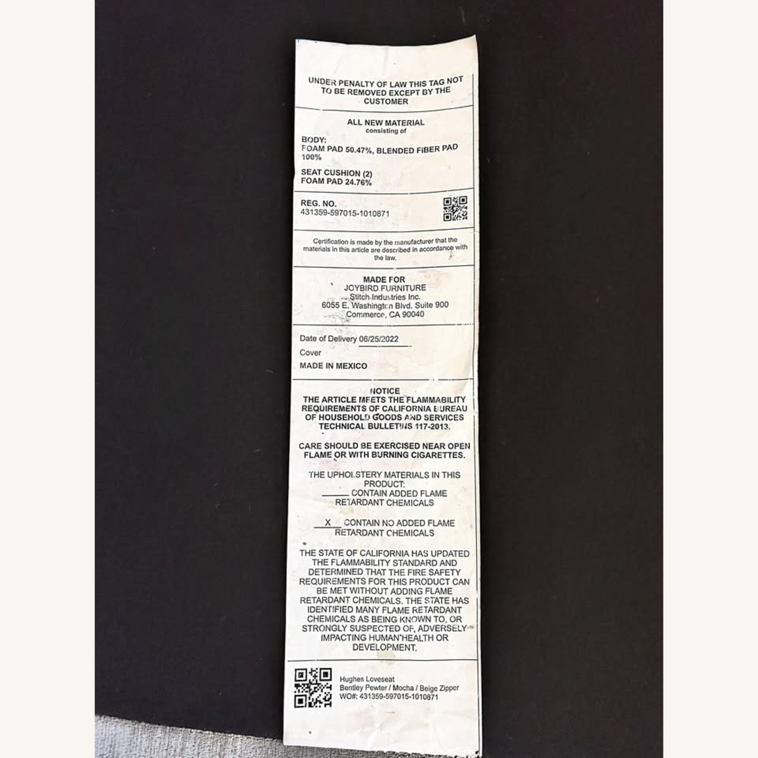 Joybird Hughes Light Gray Fabric Loveseat - image-9