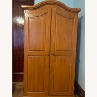 Light Brown Wood Armoire