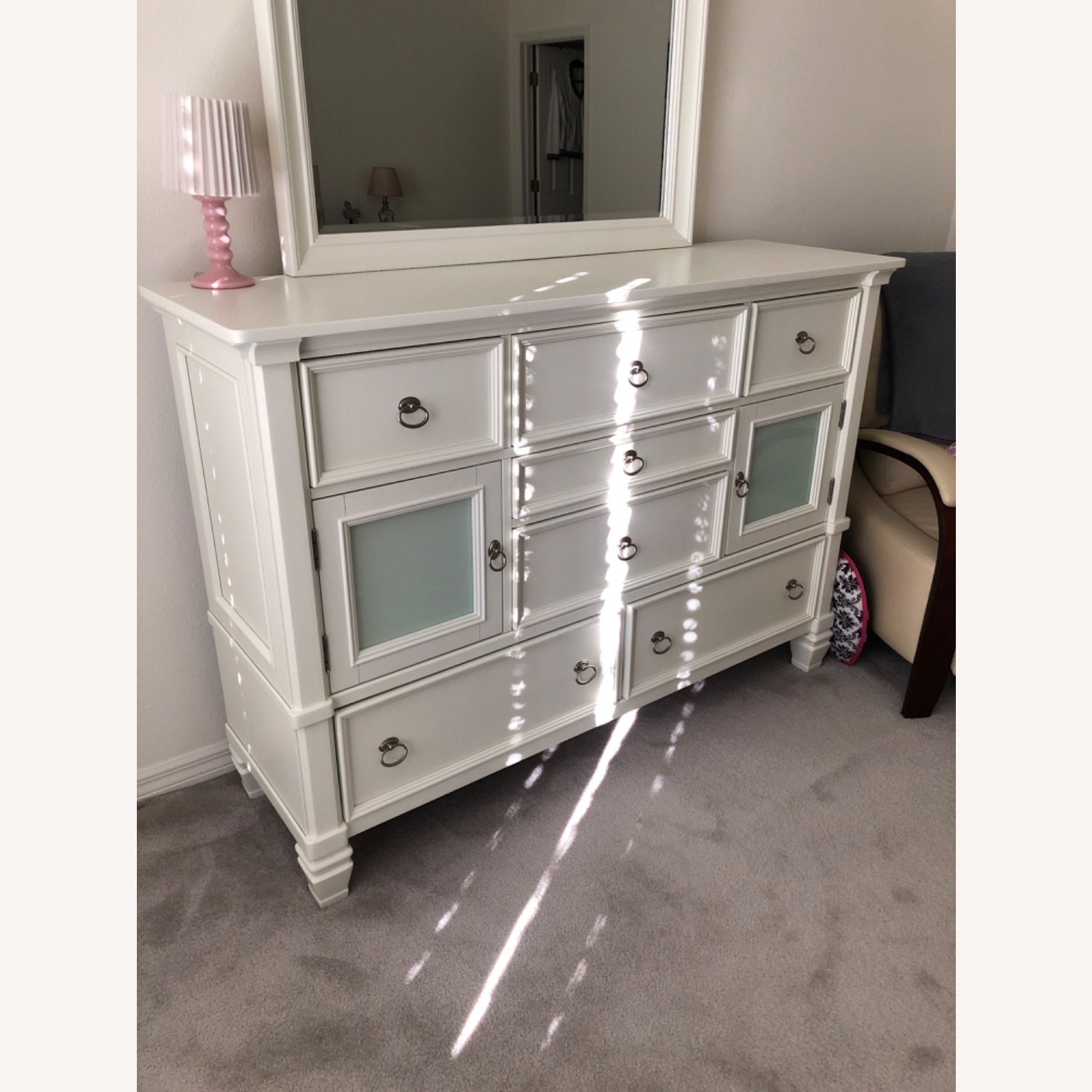 Kane's Furniture White Wood Dresser - image-2