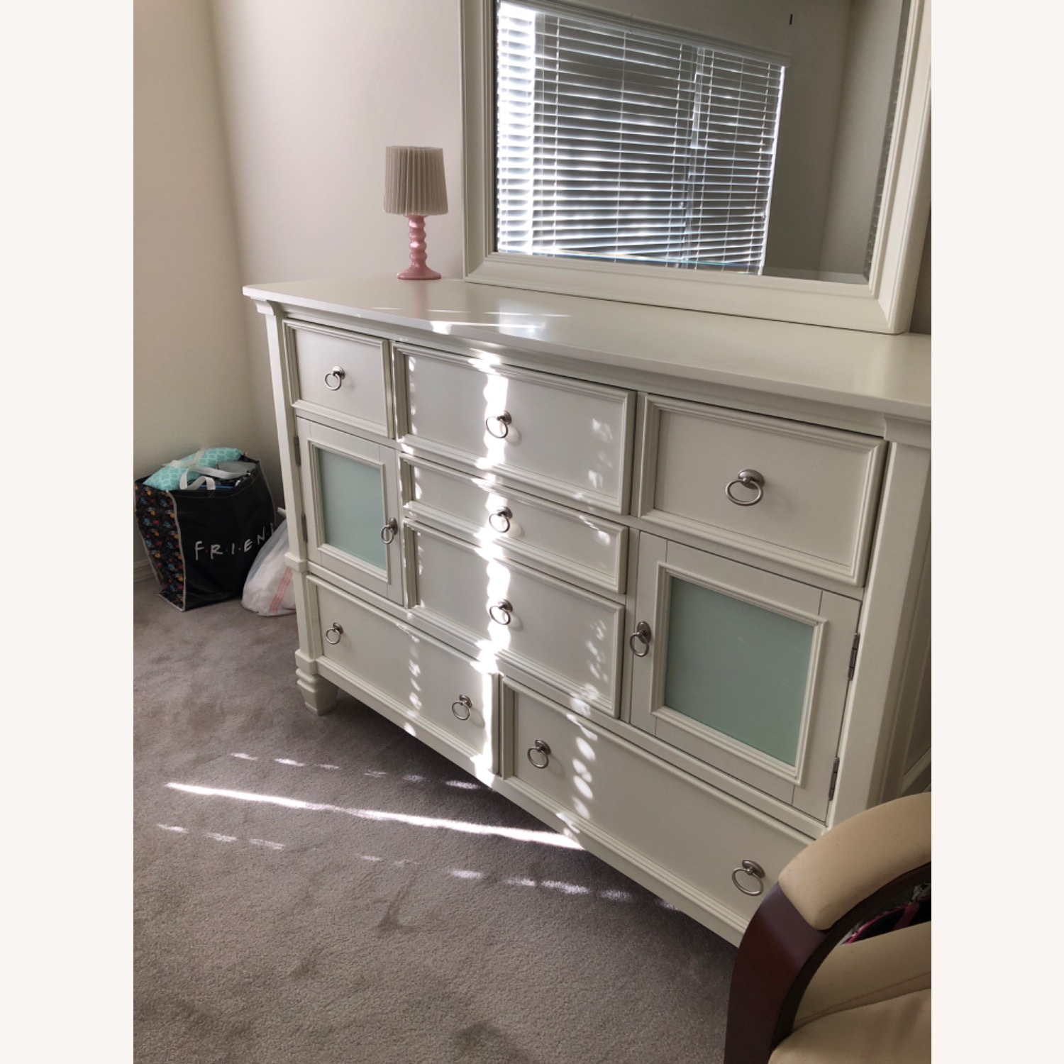 Kane's Furniture White Wood Dresser - image-1