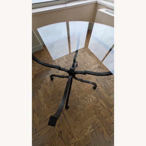Used Large Glass Round Table for sale on AptDeco