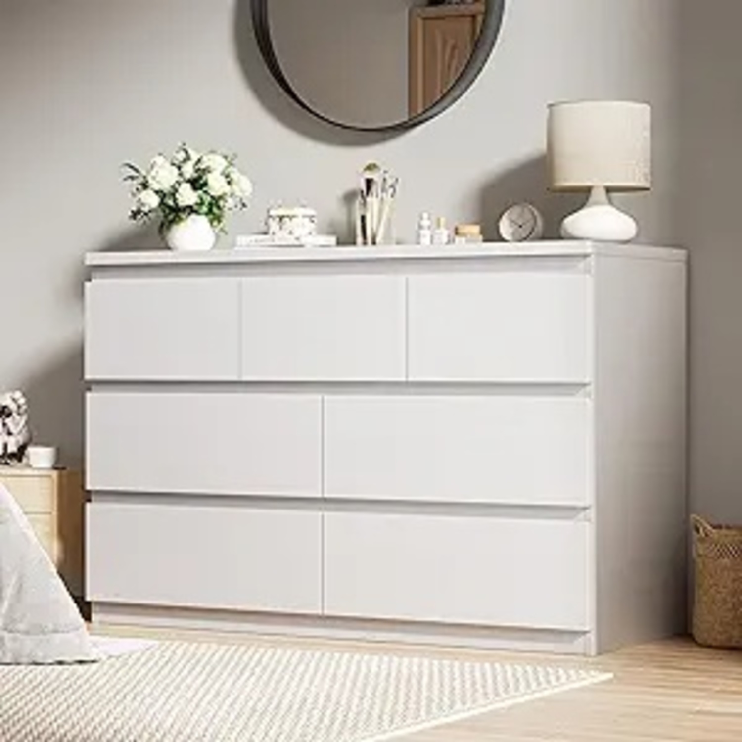 White Wood Dresser - image-4