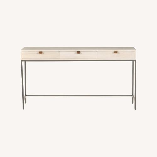 Used Four Hands White Wood Desk for sale on AptDeco