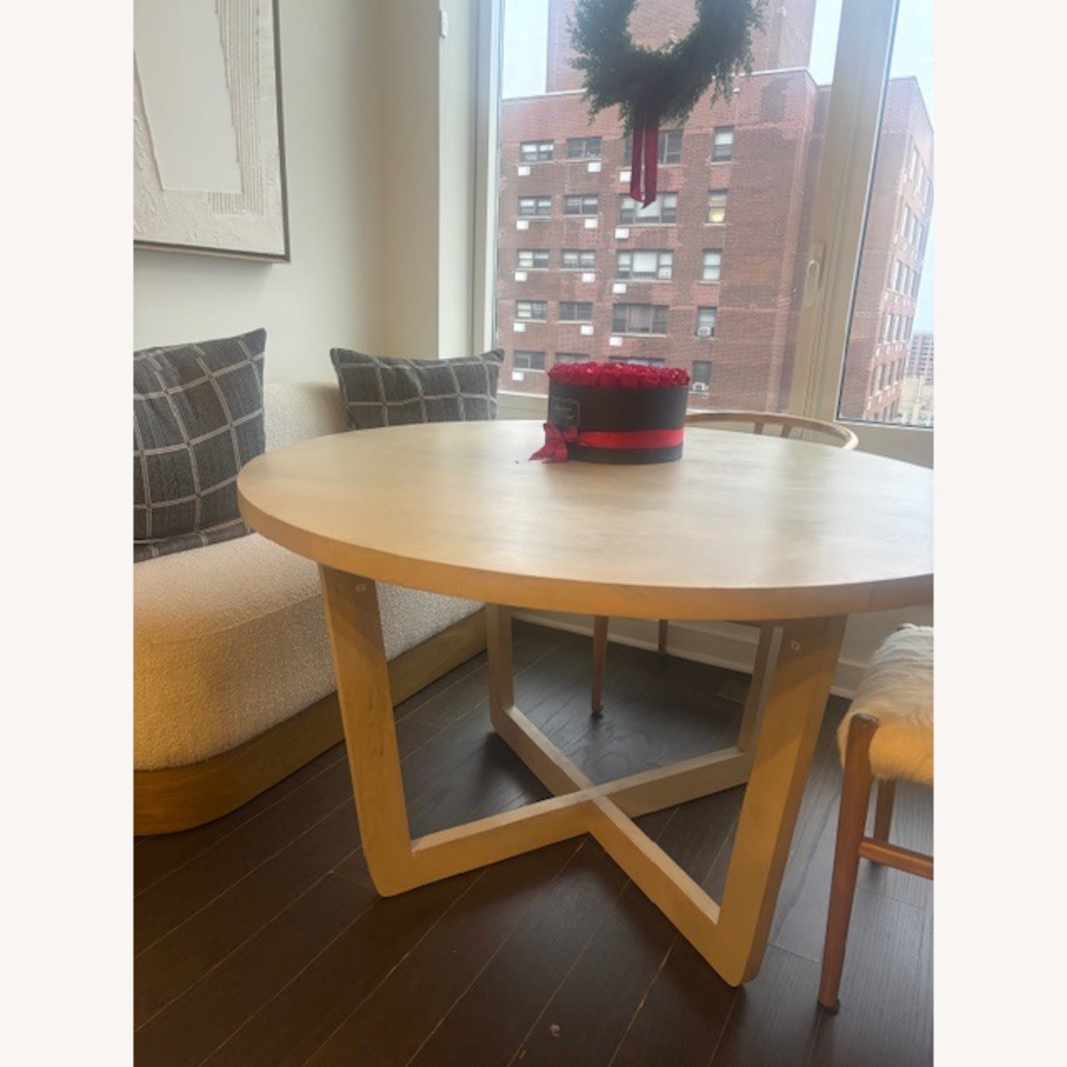 Natural Wood Breakfast Table - image-2