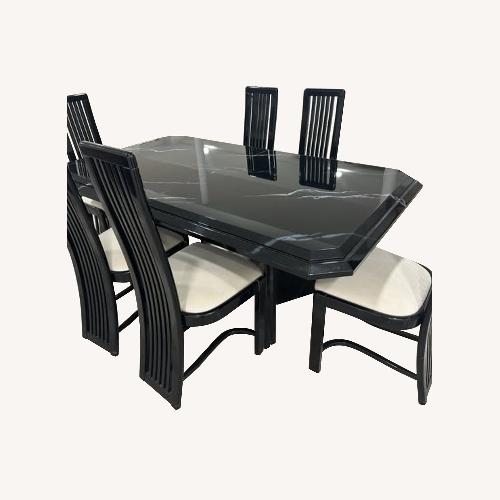 Used Contemporary Black Lacquer Formal Dining Table for sale on AptDeco
