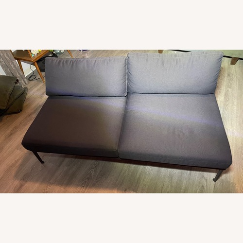 Used Arper Blue Fabric 2 Seater Sofa for sale on AptDeco