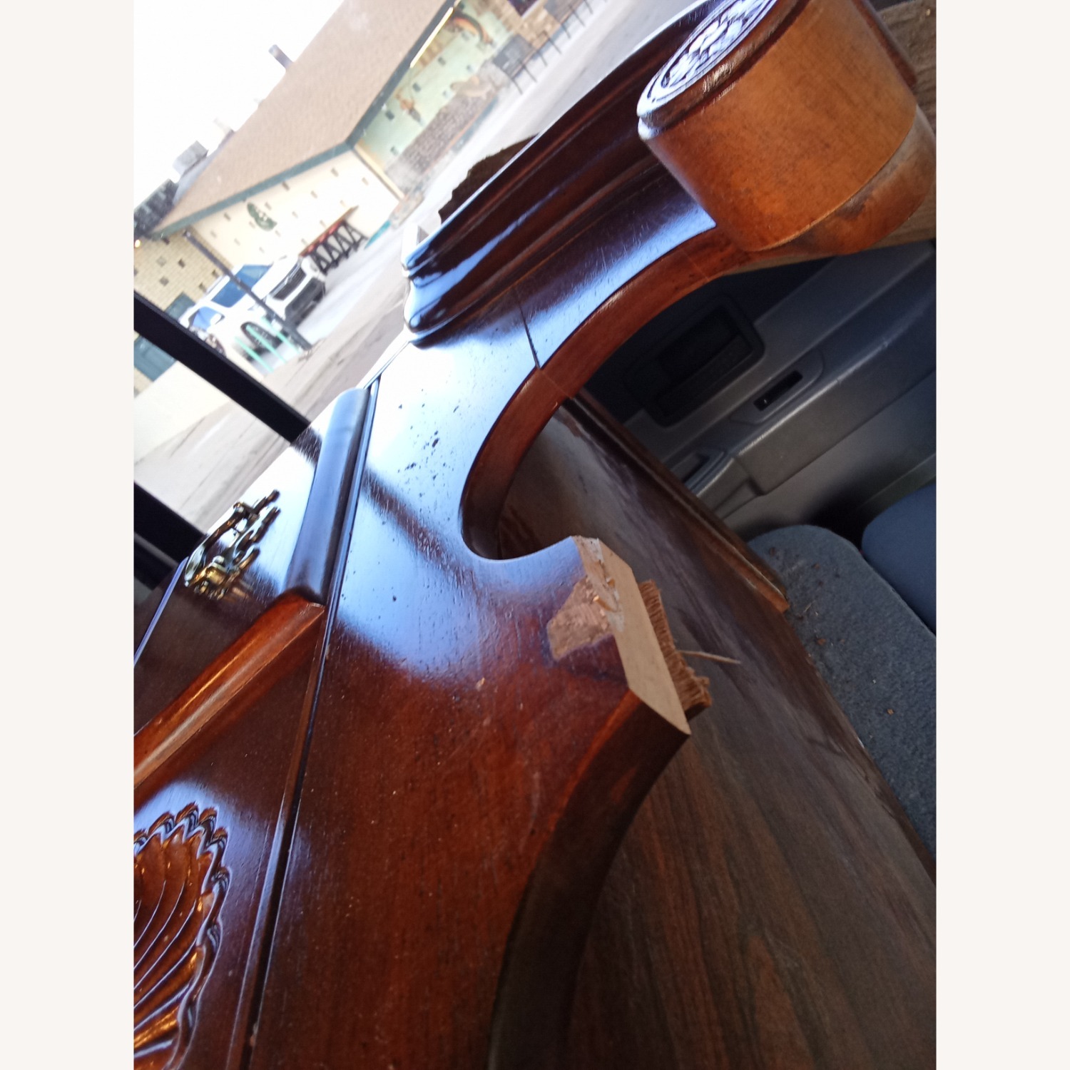 Queen Anne Tall Brown Dresser - image-3