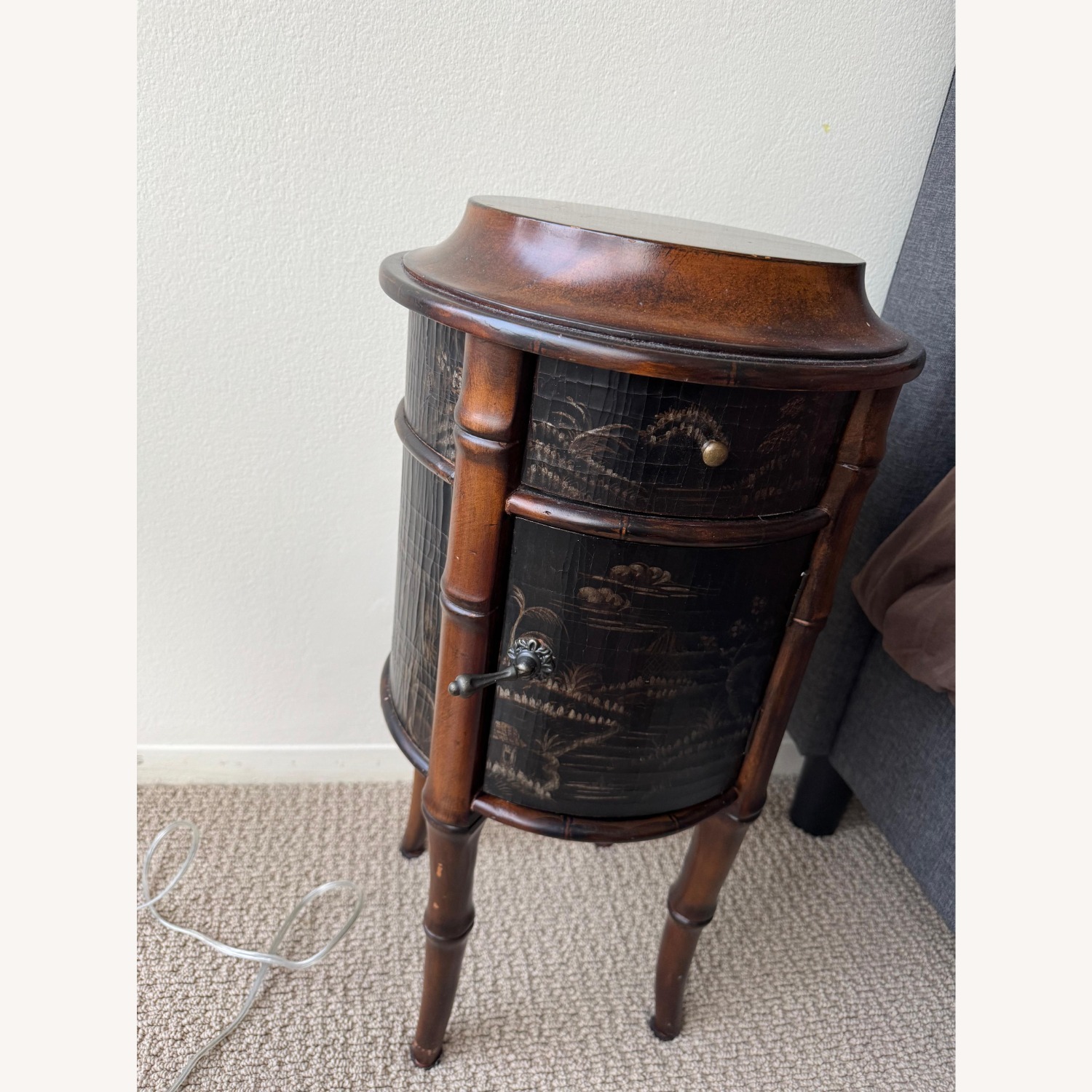 Natural Wood Side Table - image-3