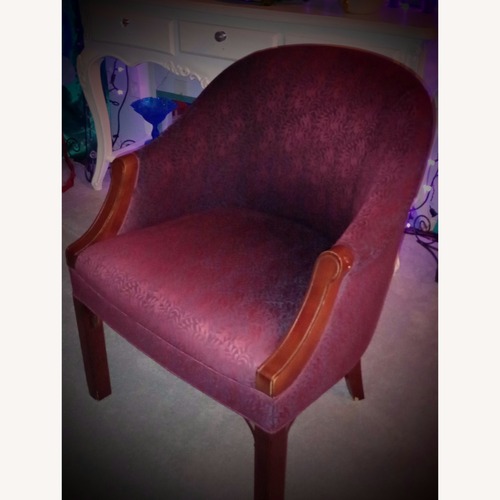 Used Kimball Office Fabric & Wood Accent Chairs for sale on AptDeco