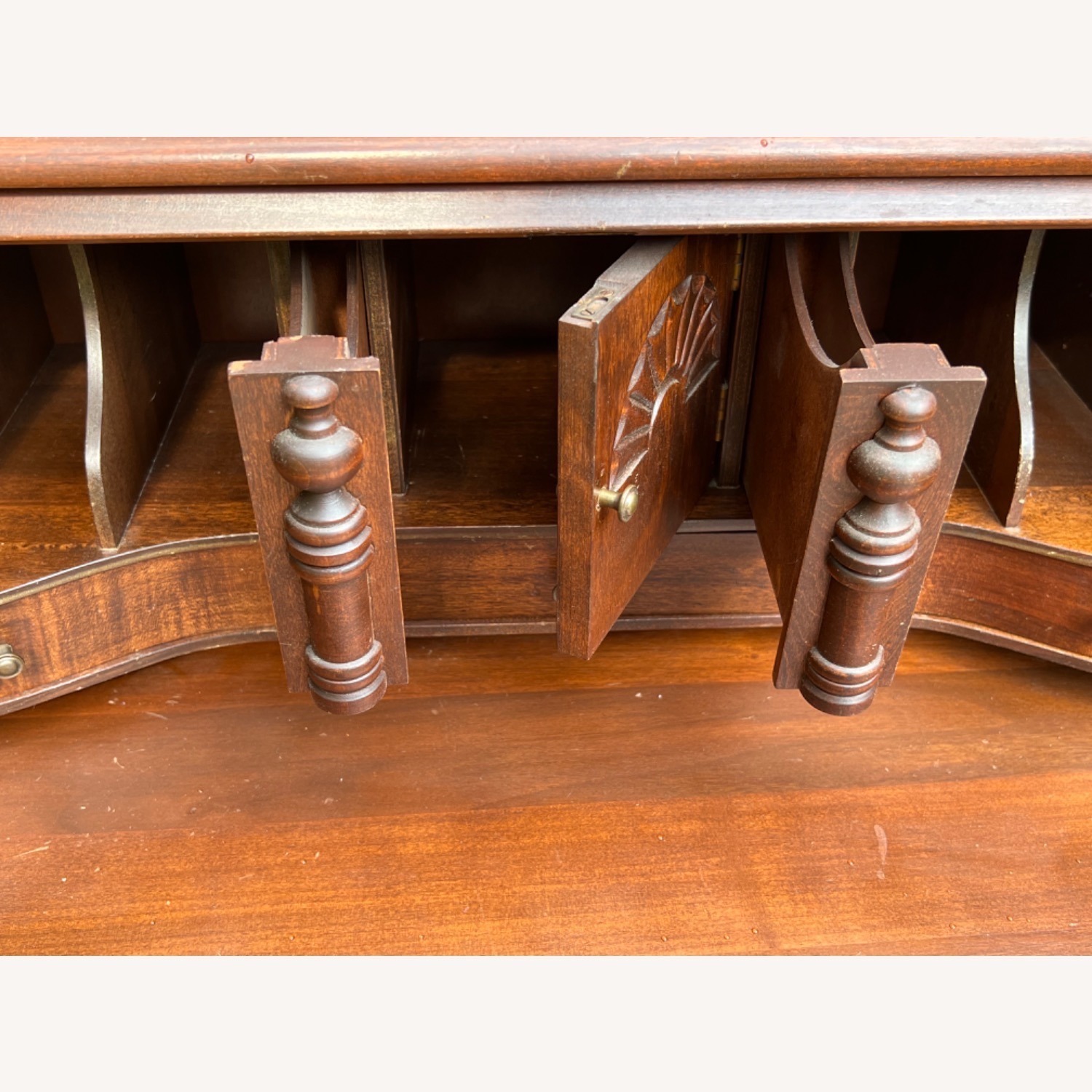 Vintage Mahogany Secretary Desk with Hutch - image-6