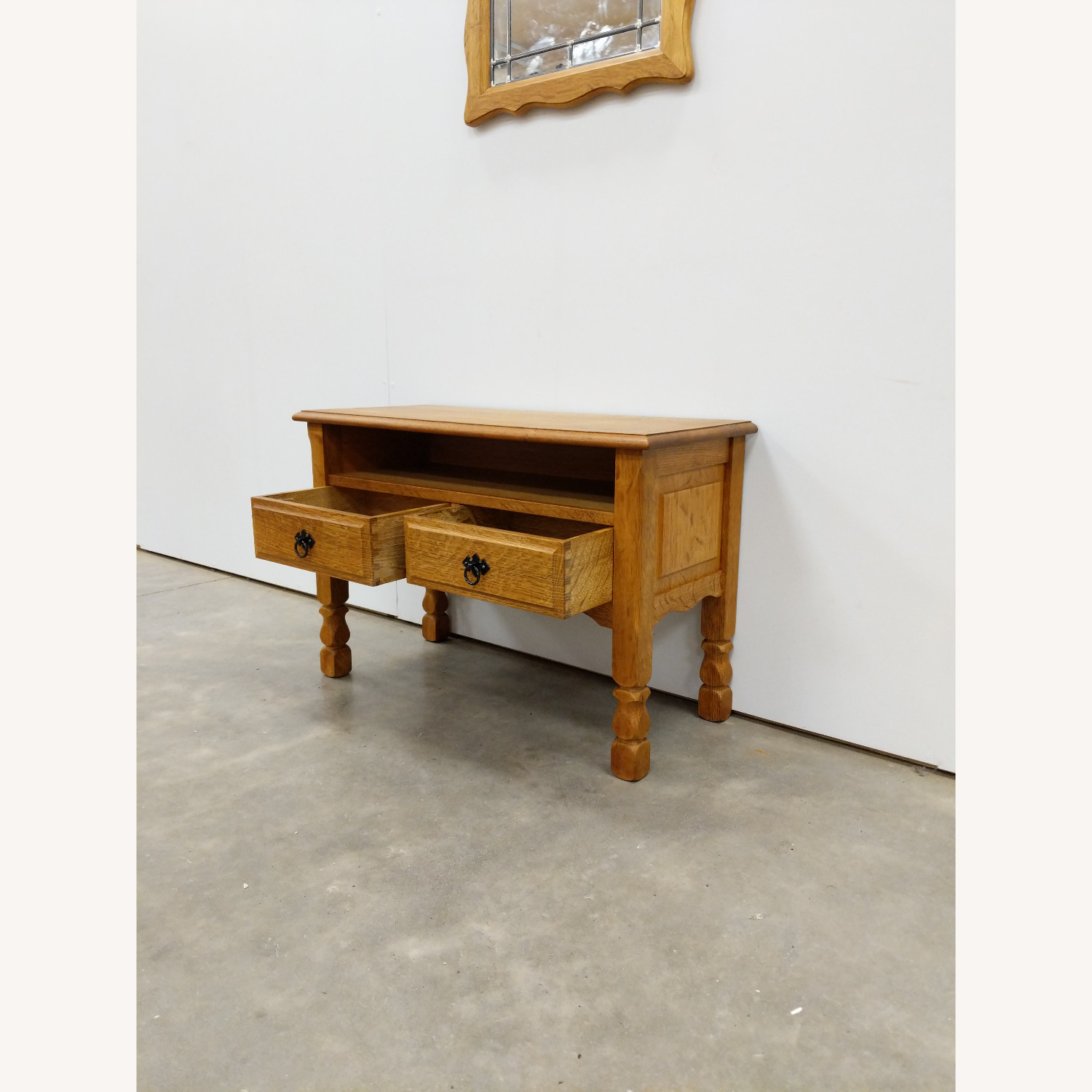 Vintage Danish Oak Entry Set - image-3