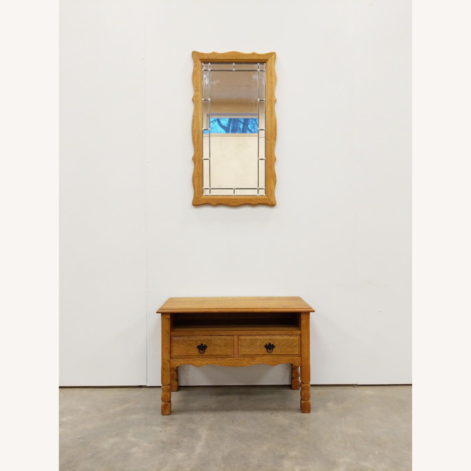 Vintage Danish Oak Entry Set - image-1