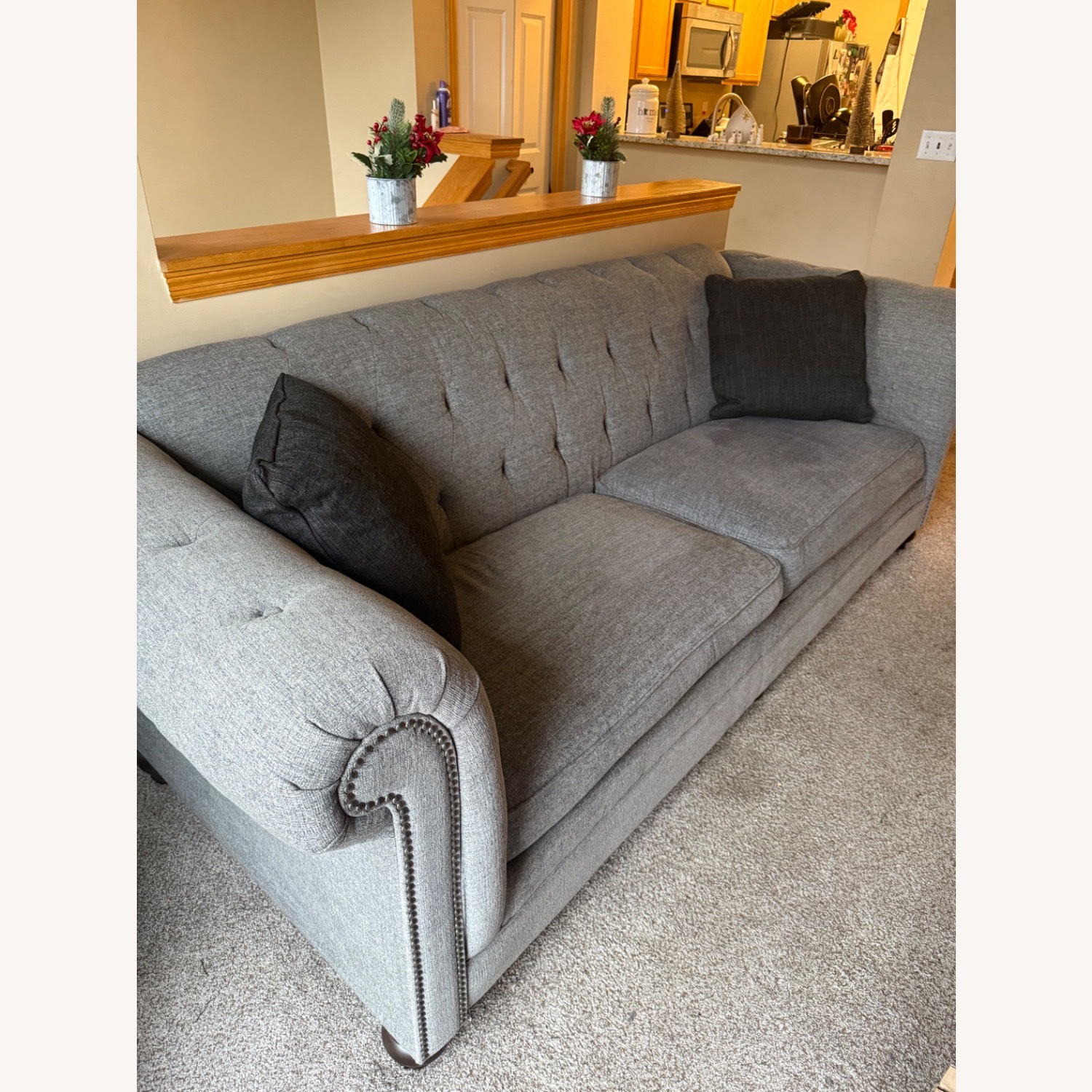 Ashley Furniture Dark Gray Fabric 3+ Seater Sofa - image-3