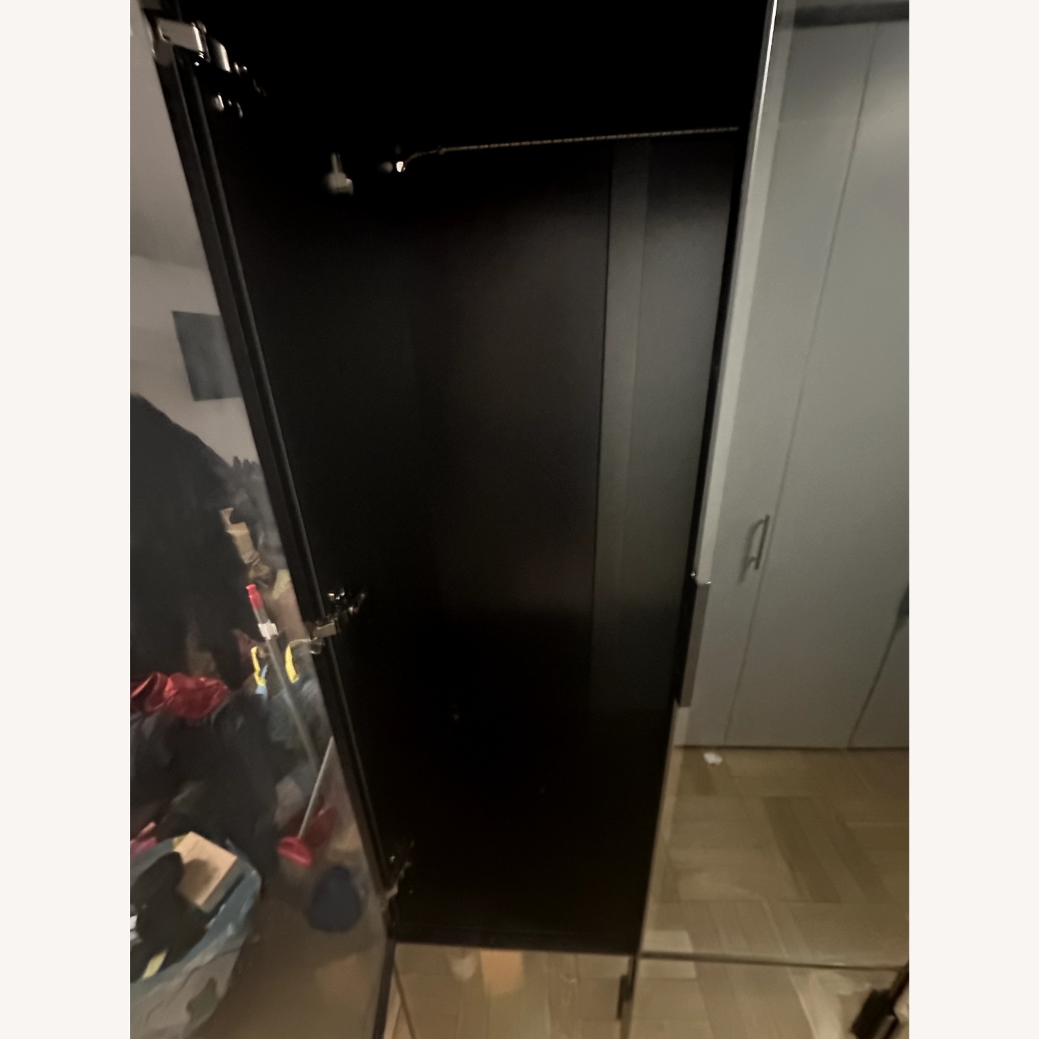 Rebrilliant Black Wood Armoire - image-6