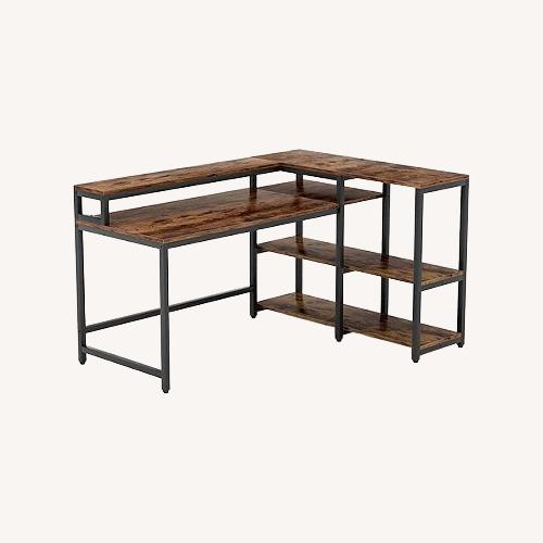 Used Dark Brown Wood Desk for sale on AptDeco