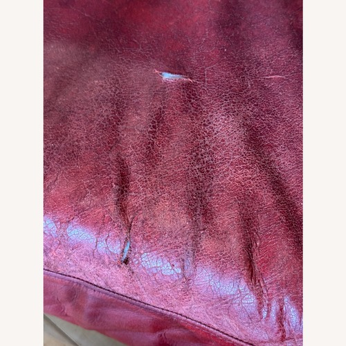 Used Red Leather Natuzzi Julia Sectional for sale on AptDeco