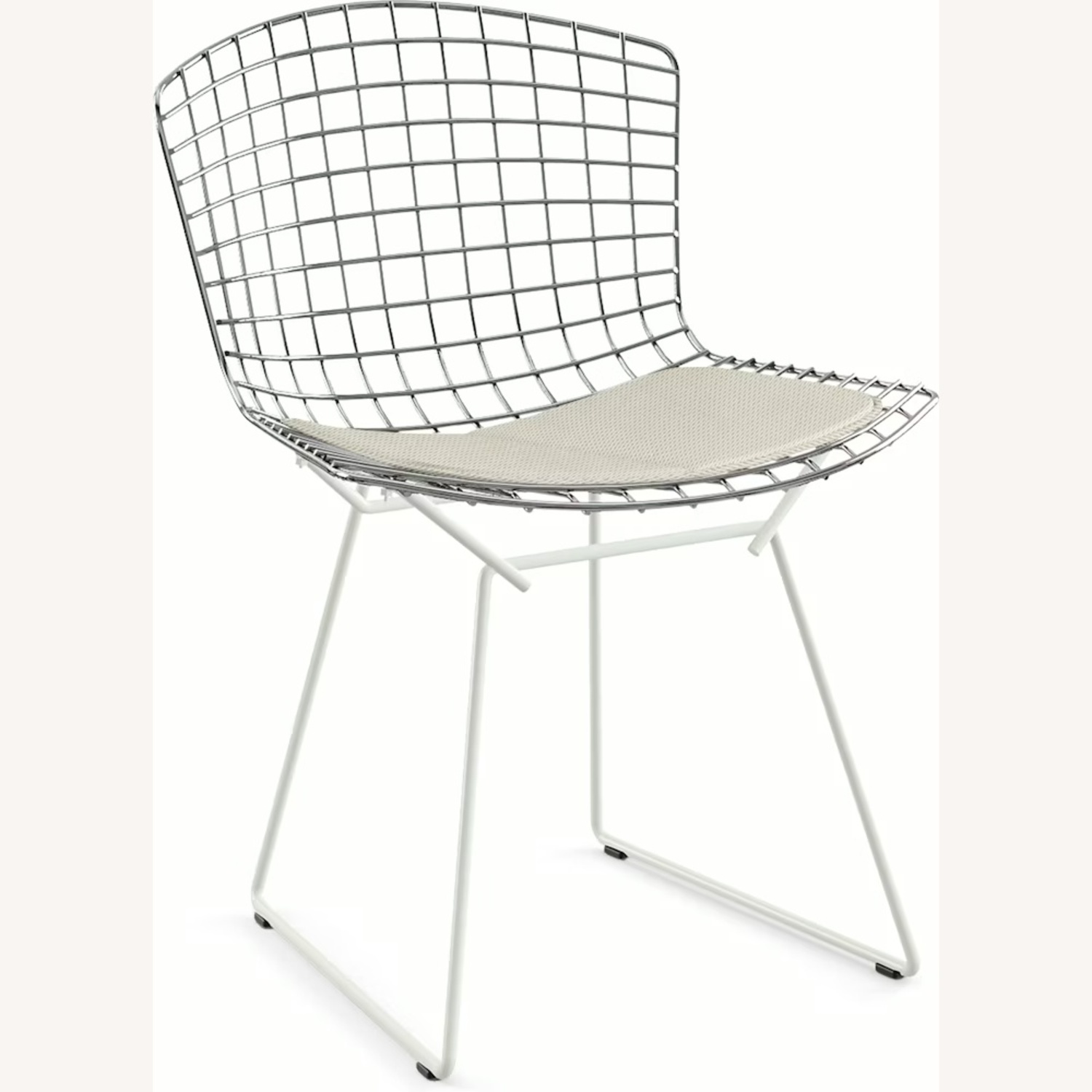 Knoll Bertoia White Metal Dining Chairs - image-8