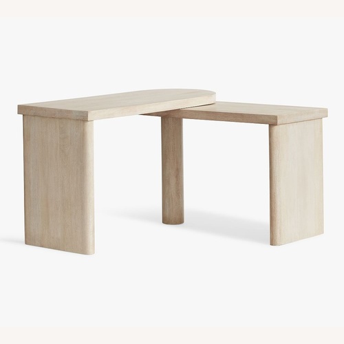 Used Pottery Barn Cayman L- Shaped Rotating Desk for sale on AptDeco