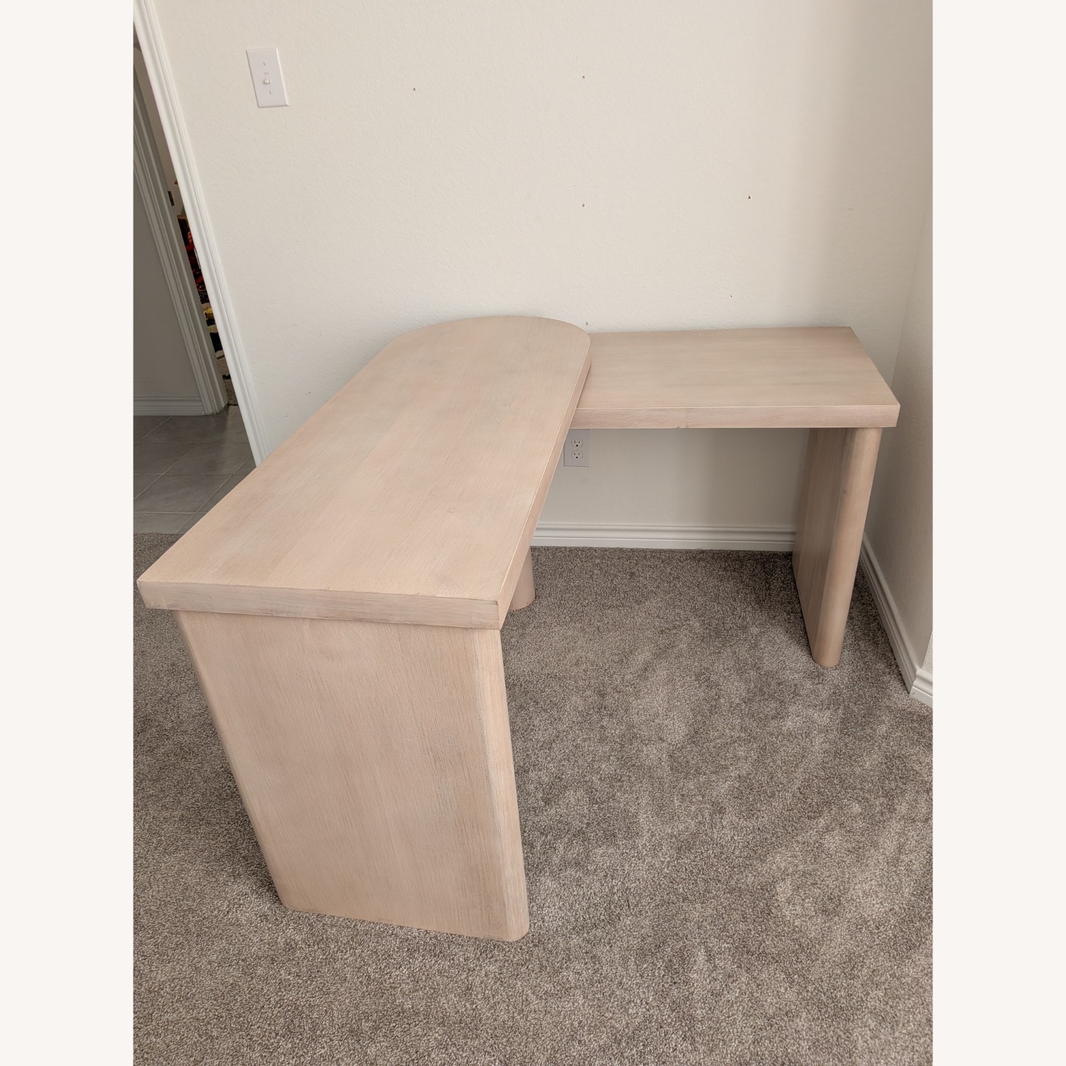 Pottery Barn Cayman L- Shaped Rotating Desk - image-3