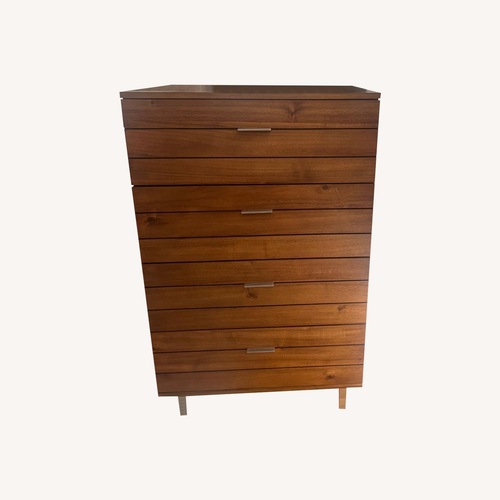 Used CB2 Linear Tall 4-Drawer Wood Dresser for sale on AptDeco