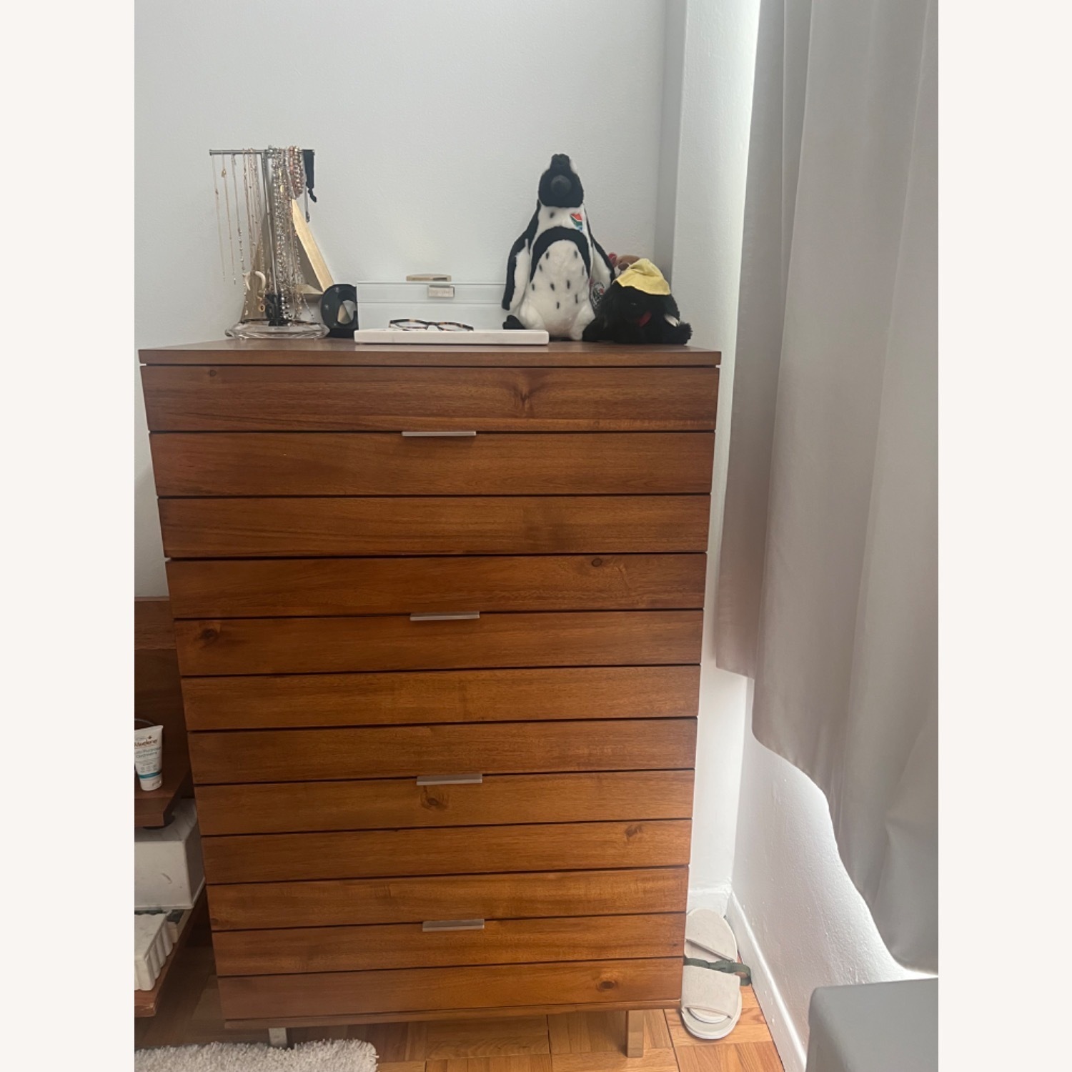 CB2 Linear Tall 4-Drawer Wood Dresser - image-3