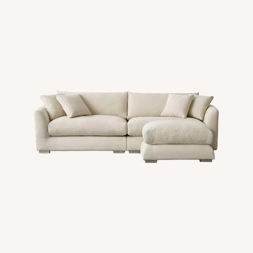 Used CitiModern Beige 4 Seater Sofa + Ottoman for sale on AptDeco