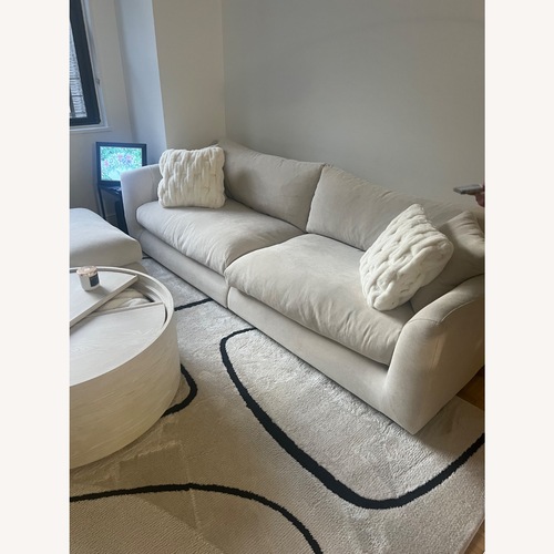 Used CitiModern Beige 4 Seater Sofa + Ottoman for sale on AptDeco