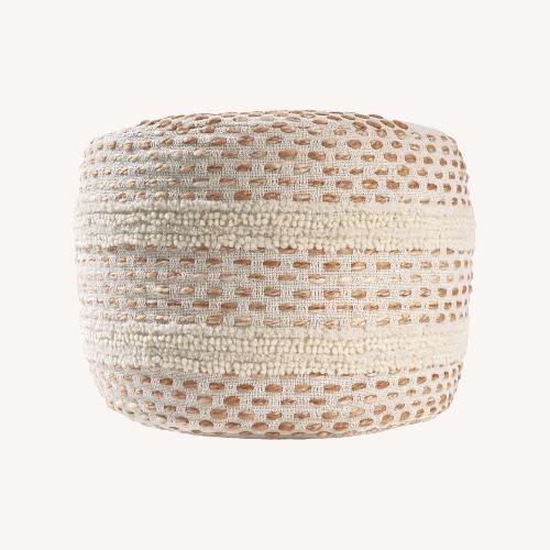 Used Pottery Barn Dash Fabric Ottoman for sale on AptDeco