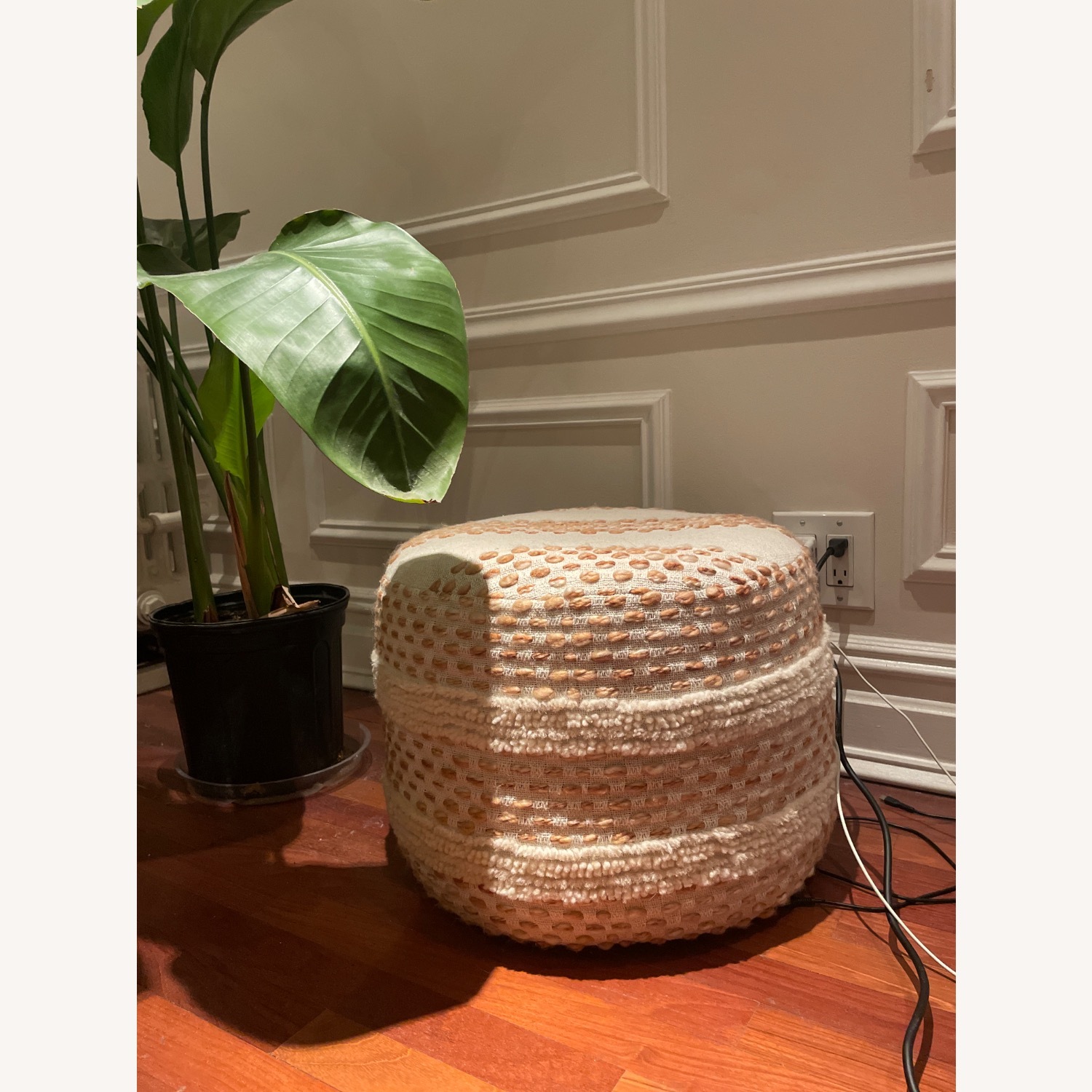 Pottery Barn Dash Fabric Ottoman - image-2