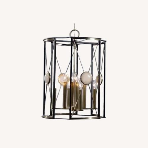 Used Hudson Valley Lighting Black Metal Ceiling Lamp for sale on AptDeco