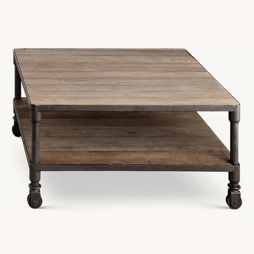 Used Dutch Industrial Square Coffee Table for sale on AptDeco