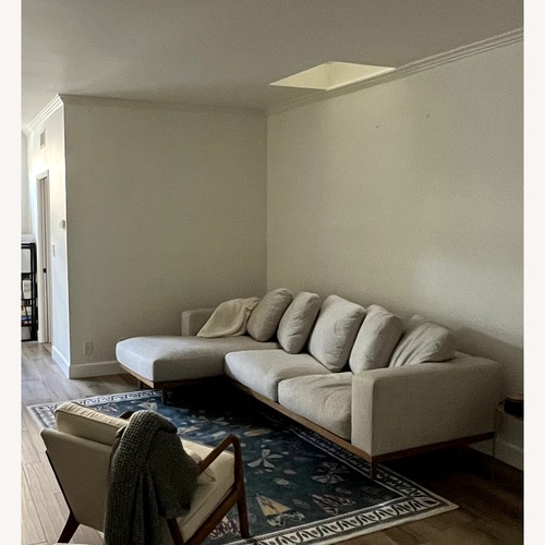 Used West Elm Newport Grey 2 Piece Sectional for sale on AptDeco