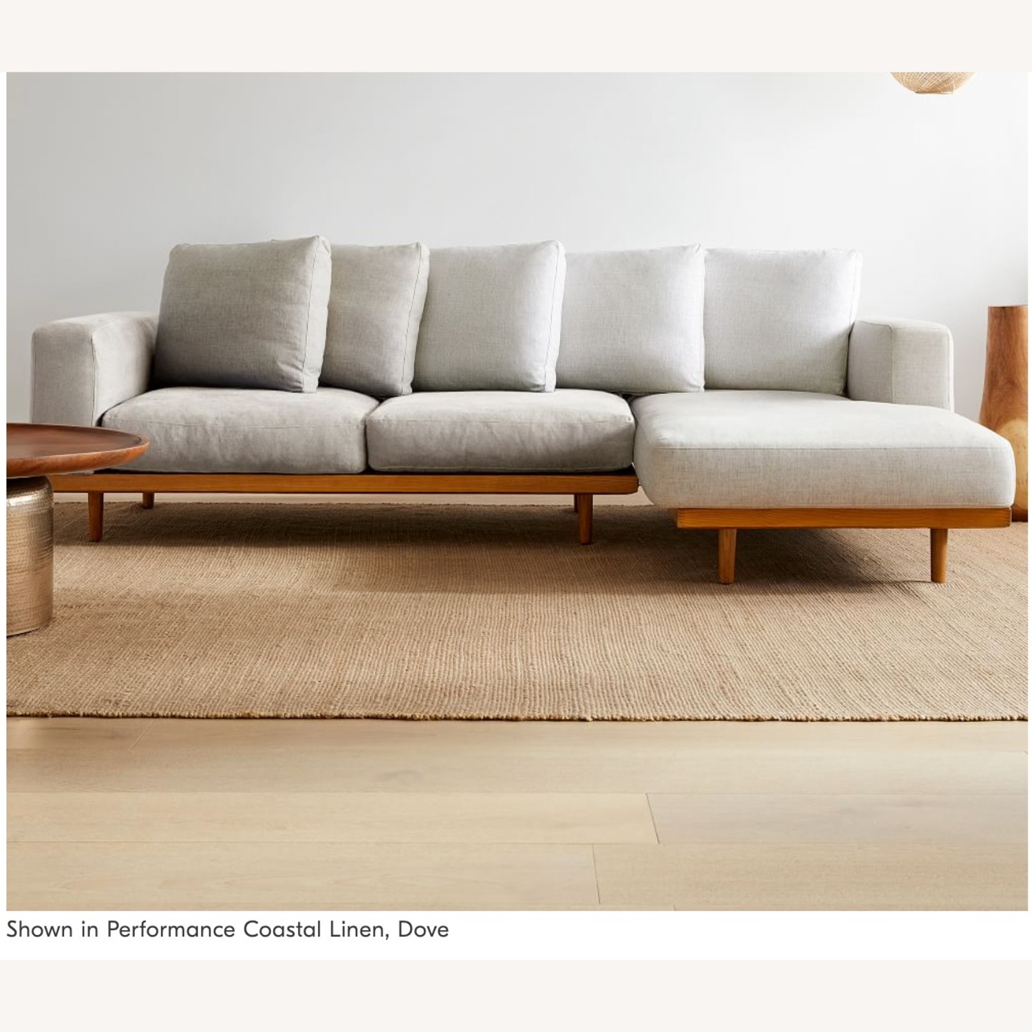 West Elm Newport Grey 2 Piece Sectional - image-1