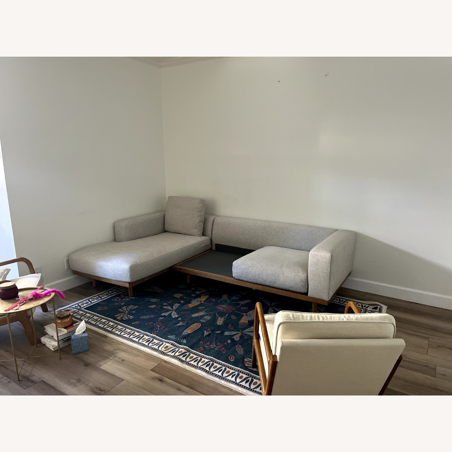 West Elm Newport Grey 2 Piece Sectional - image-4