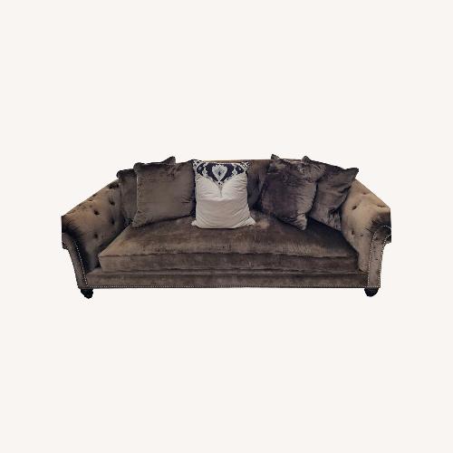 Used Z Gallerie Olivia Light Gray Velvet 3+ Seater Sofa for sale on AptDeco