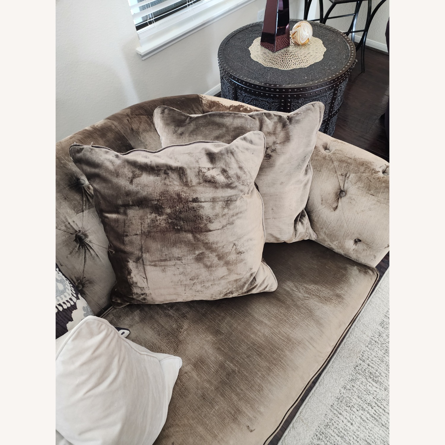 Z Gallerie Olivia Light Gray Velvet 3+ Seater Sofa - image-5