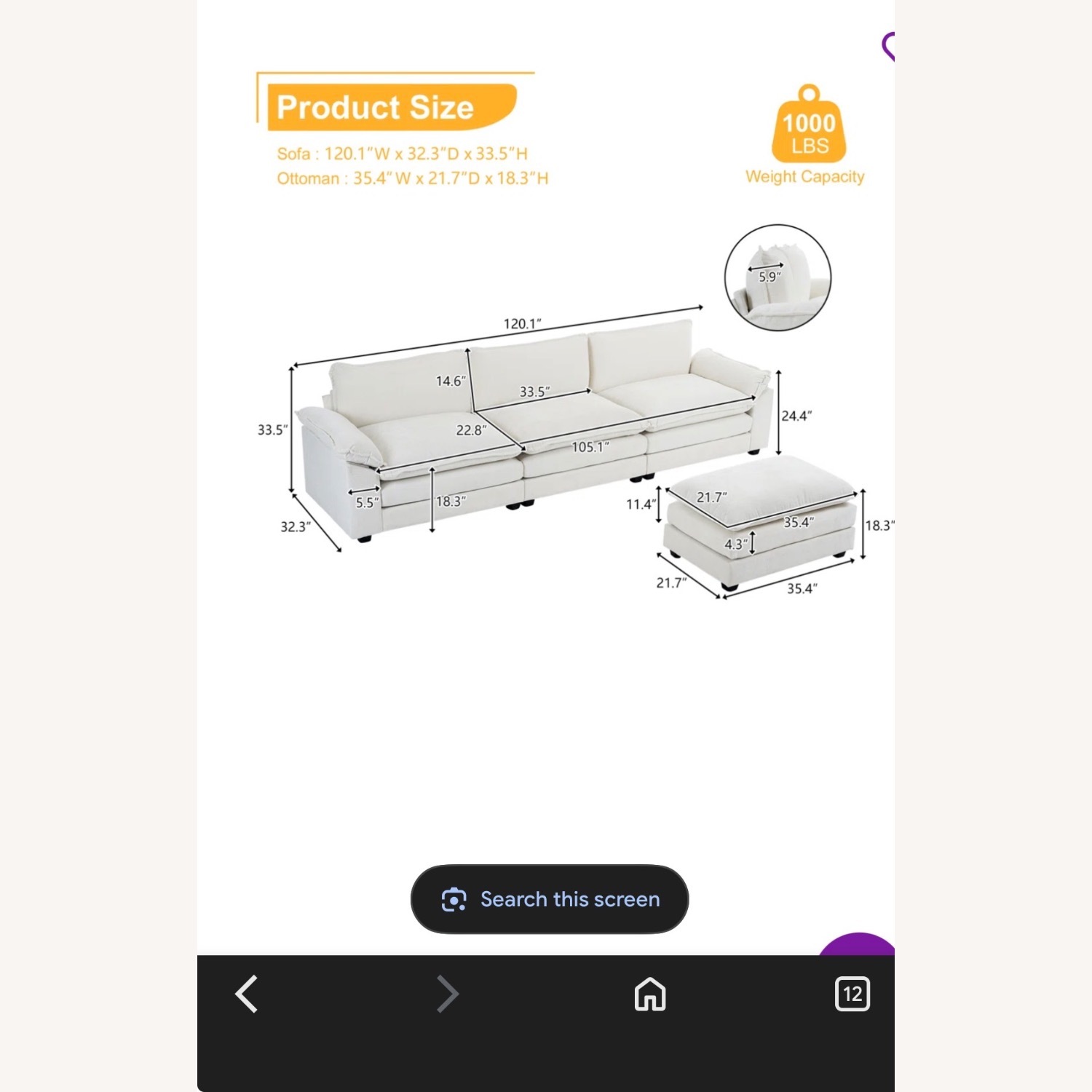 UBesGoo Convertible Sectional Sofa  - image-3