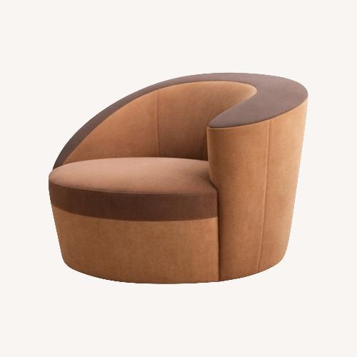 Used White Fabric Accent Chair for sale on AptDeco