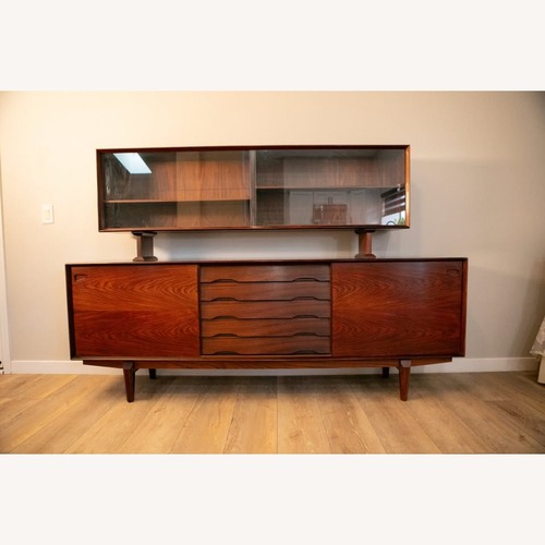 Used Skovby Dark Brown Wood Sideboard for sale on AptDeco