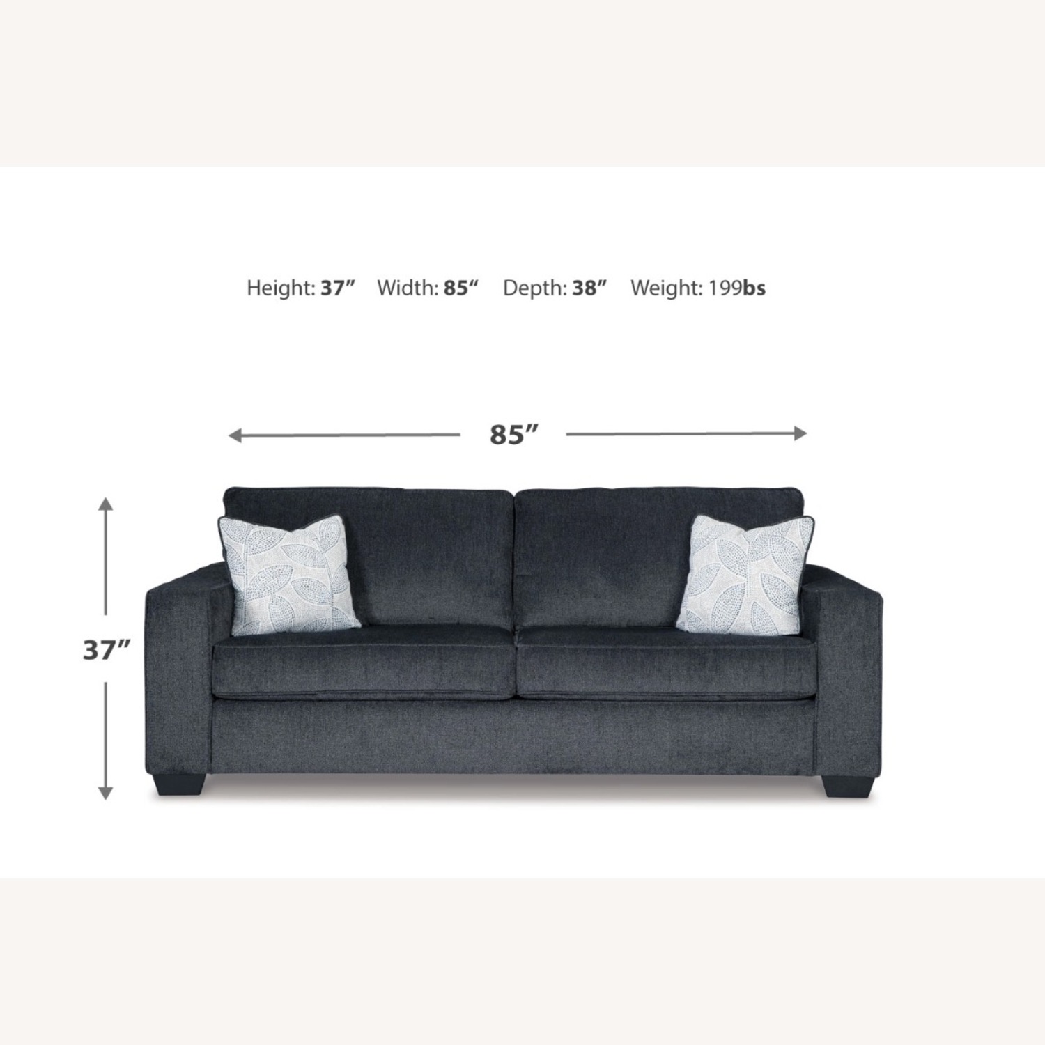 Ashley Furniture Altari Black Sleeper Sofa - image-2