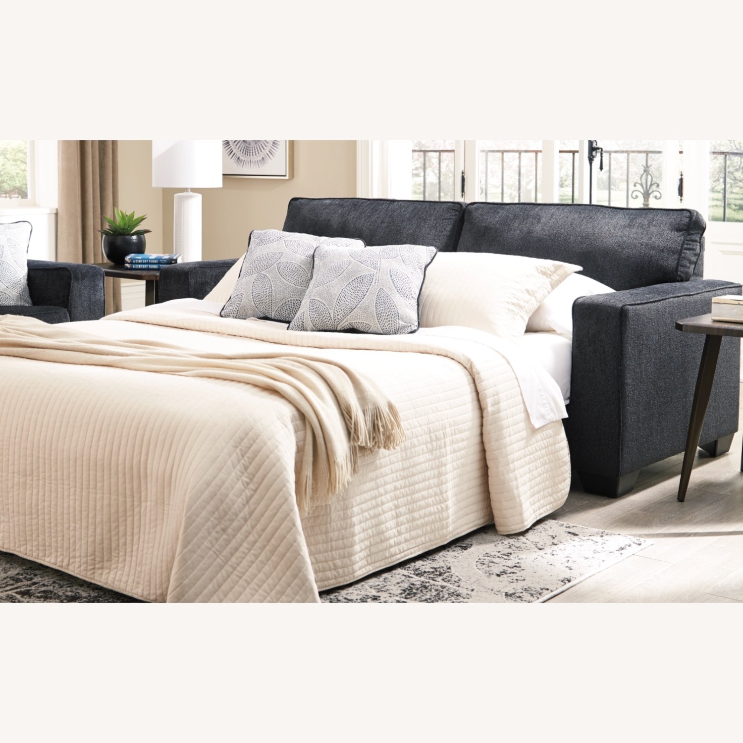 Ashley Furniture Altari Black Sleeper Sofa - image-1
