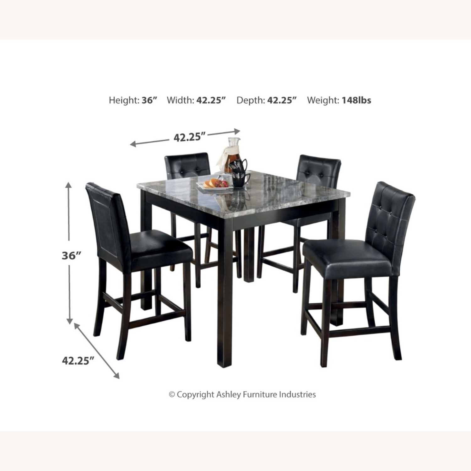 Ashley Furniture Maysville Counter Height Dining Table and 4 Bar Stools - image-3