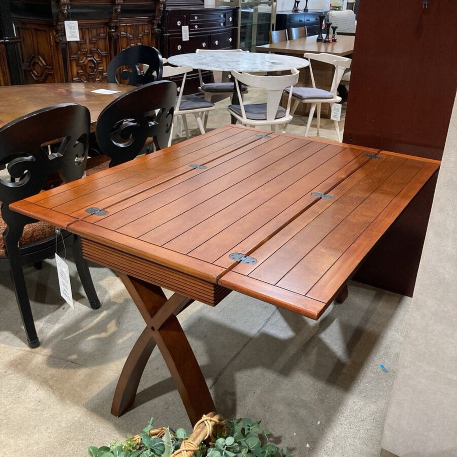 Cherry Double Drop Leaf Console Table - image-12