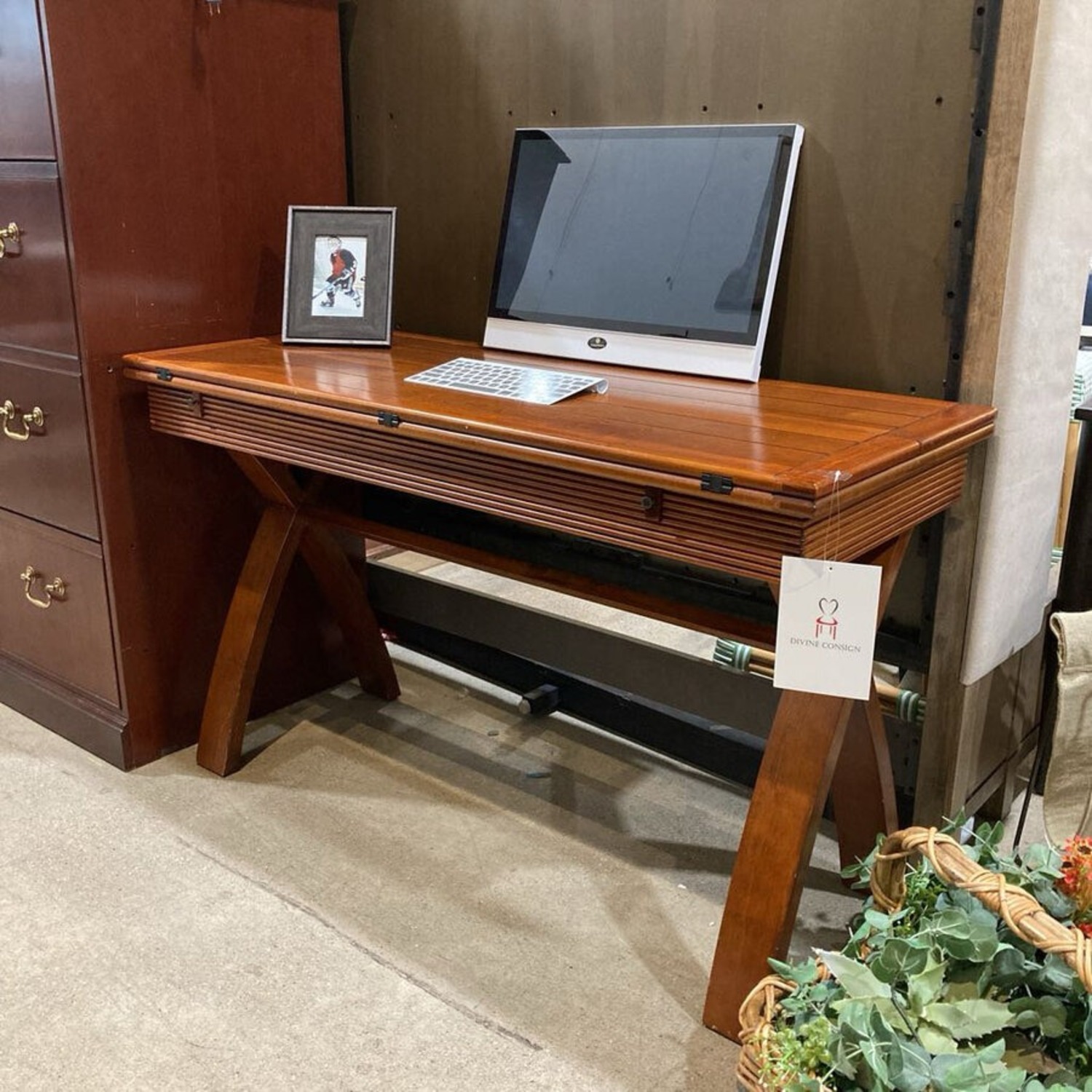 Cherry Double Drop Leaf Console Table - image-3