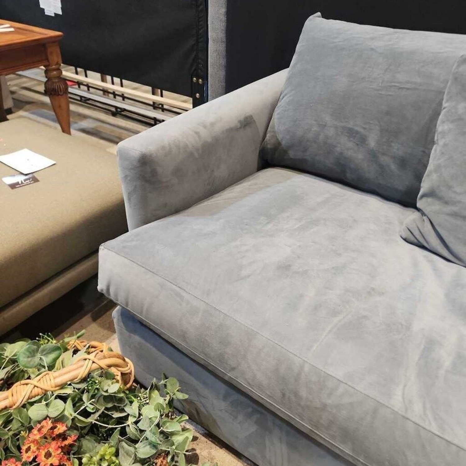 Crate & Barrel Velvet Chair & A Half - image-4